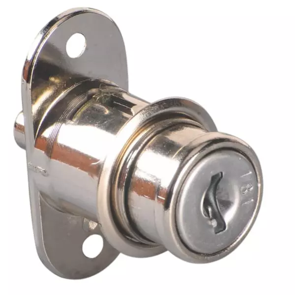 Ebco Target Push Lock Nickel Plated Finish and 20 mm Cutout, E-MPT1-22