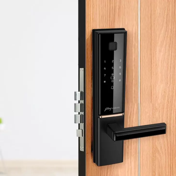 Godrej 6 in 1 Digital Mortise Lock Advantis GSL D1 60 mm Black, 4408