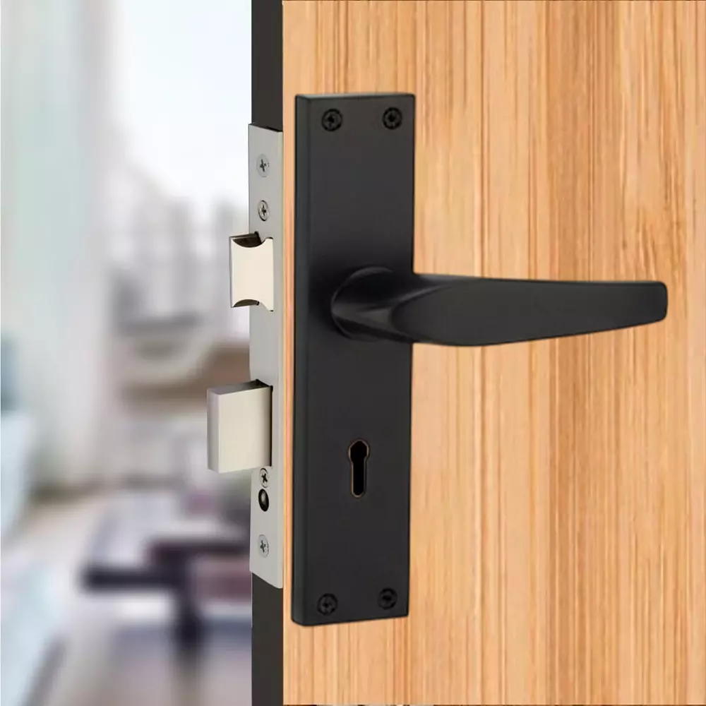 Harrison S-99 Series Mortise Lock Set Zamak 3 Black Finish with 3 Keys, 29596