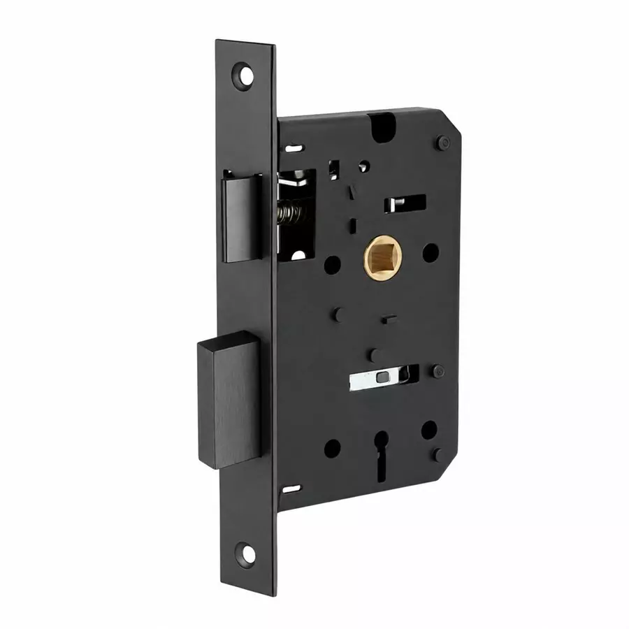 Harrison B-Series Mortise Lock KY Type Aluminium Black Finish 65 mm Size, 0688