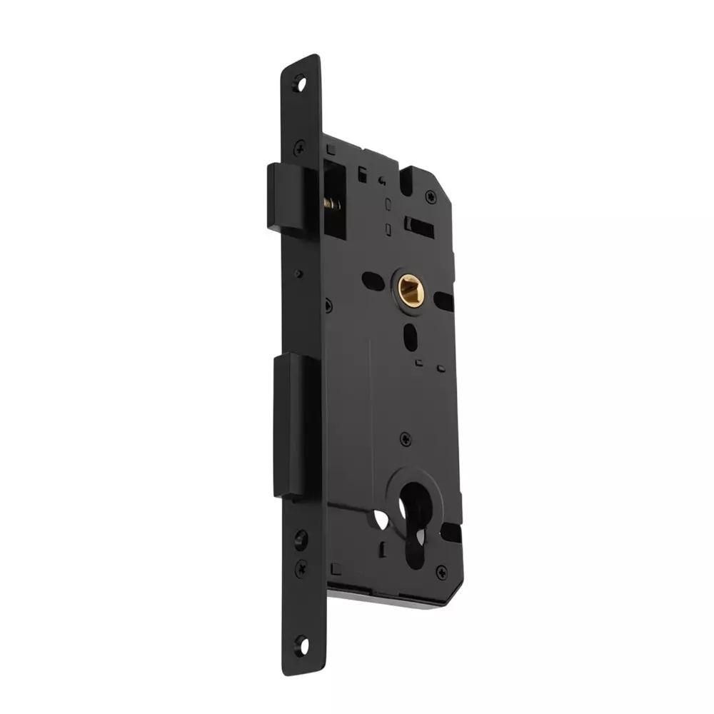 Ebco Mortise Door Lock Body Brass Zen 2 Matt Black Finish and Size 85x50 mm, MDLBBZ2-50-BL