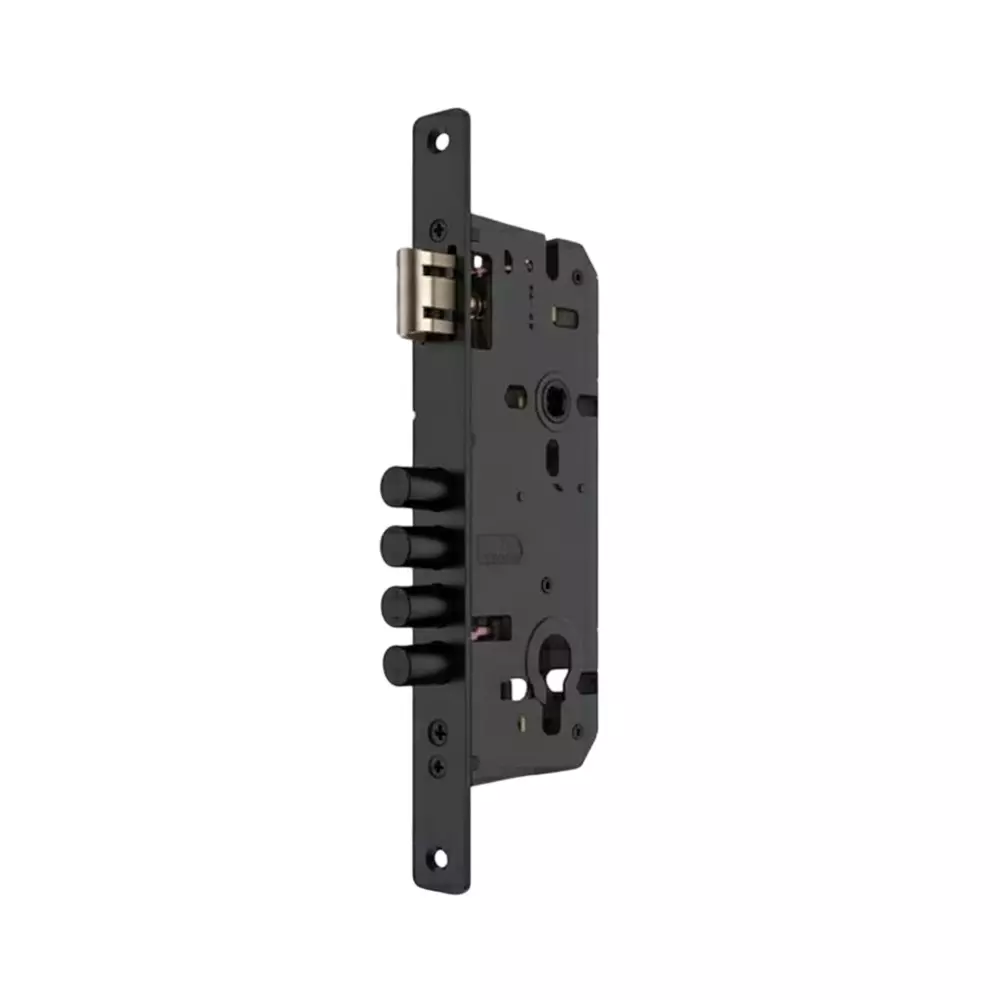 Ebco Mortise Door Lock Body Brass Zen 1 Matt Black Finish and Size 85x50 mm, MDLBBZ1-50-BL