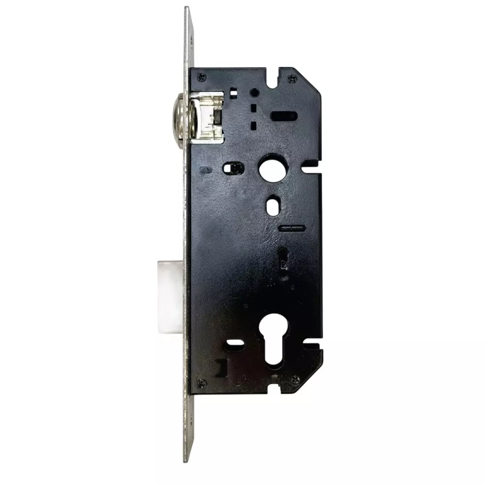 Yale Economy Roller Mortise Lock 85 mm C2C Satin Steel Finish 45 mm Backset, 25-4585
