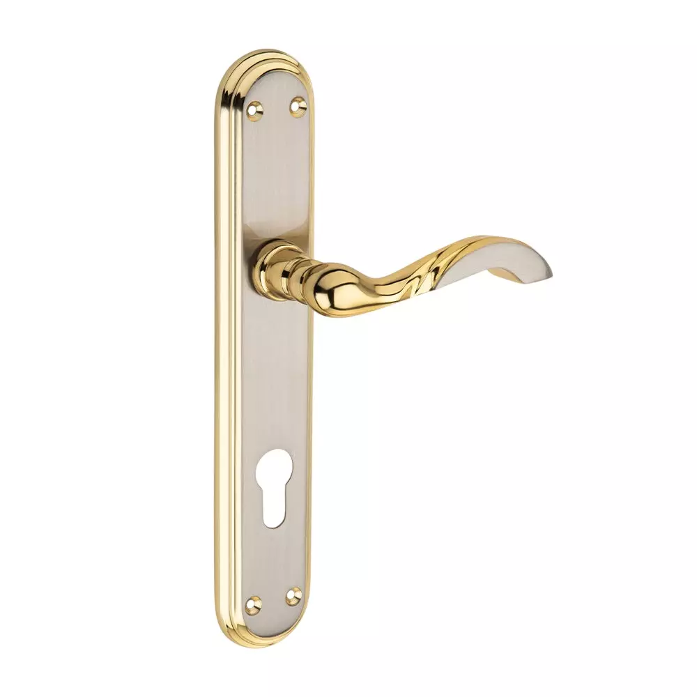 Link Lilly Cylinder Mortise Handle BSK Gold Silver (8 inch) 203.2 mm