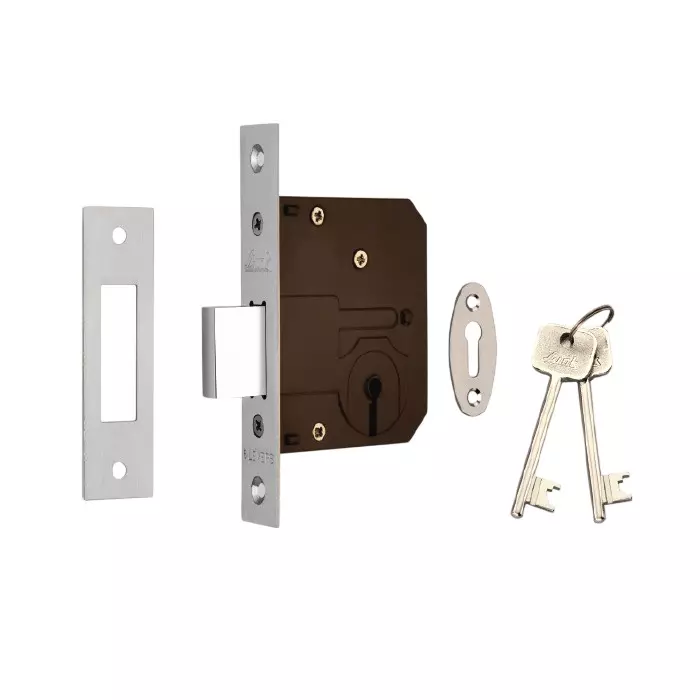 Link Mortise Dead Lock 6 Lever Silver Satin Finish, 501