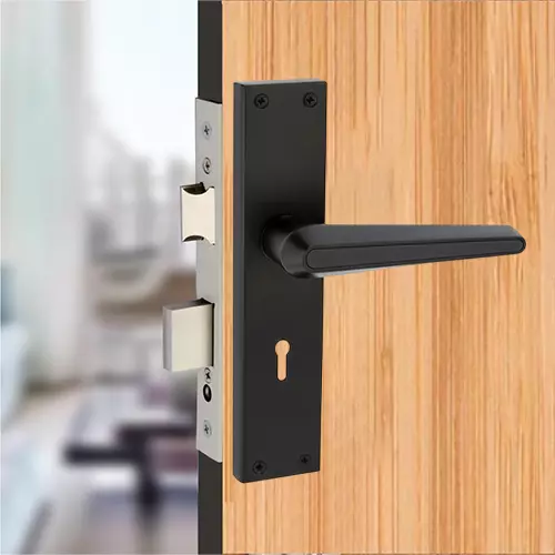 Harrison S-100 Series Mortise Lock Set 70 mm Zamak 3 Black Finish with 3 Keys, 30700