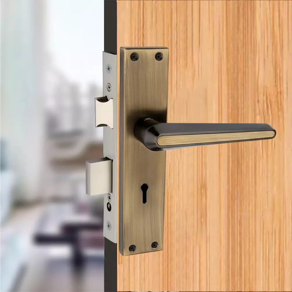 Harrison S-100 Series Mortise Lock Set 70 mm Zamak 3 Antique Finish with 3 Keys, 30758