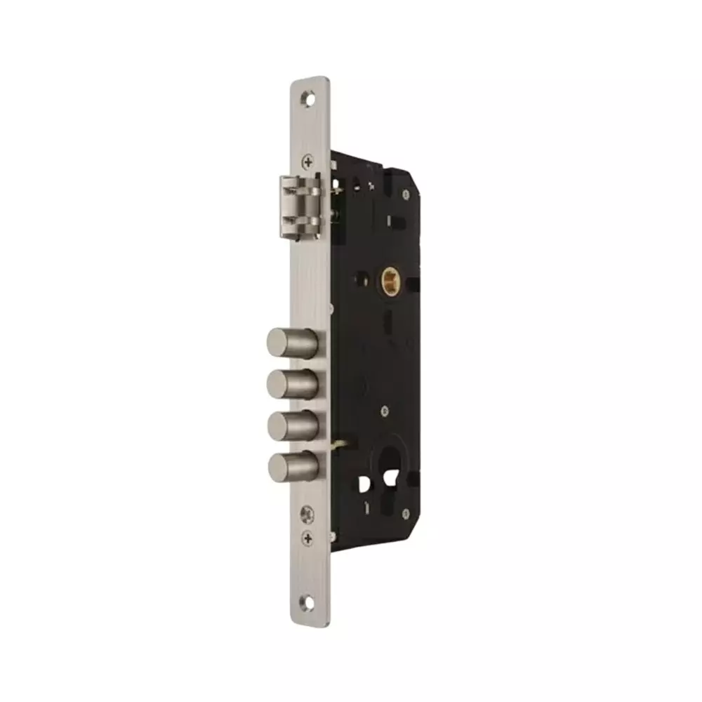 Ebco Mortise Door Lock Body Brass Zen 1 Brushed Nickel Finish and Size 85x50 mm, MDLBBZ1-50-NB