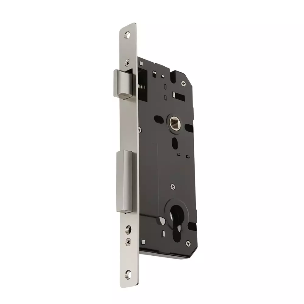 Ebco Mortise Door Lock Body Brass Zen 2 Brushed Nickel Finish and Size 85x50 mm, MDLBBZ2-50-NB