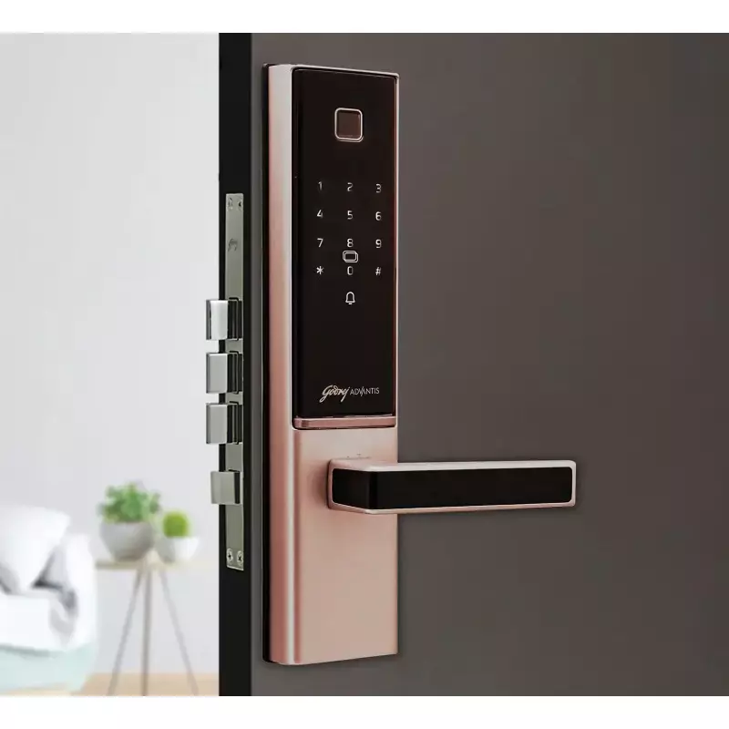 Godrej 6 in 1 Digital Mortise Lock Advantis GSL D1 60 mm Rose Gold, 4409