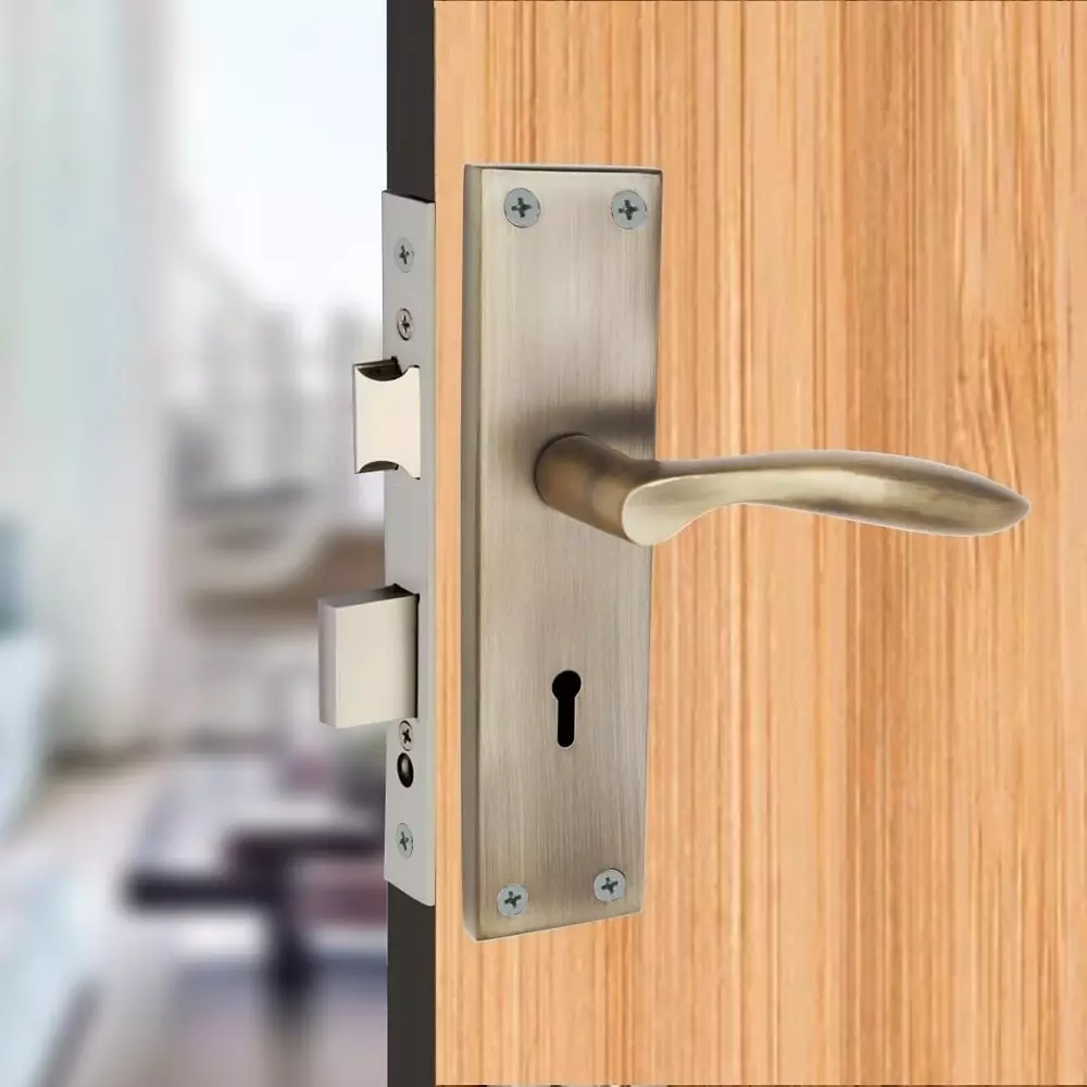 Harrison B-444 Series Mortise Lock Set 70 mm Aluminium Antique Finish with 3 Keys, 22758