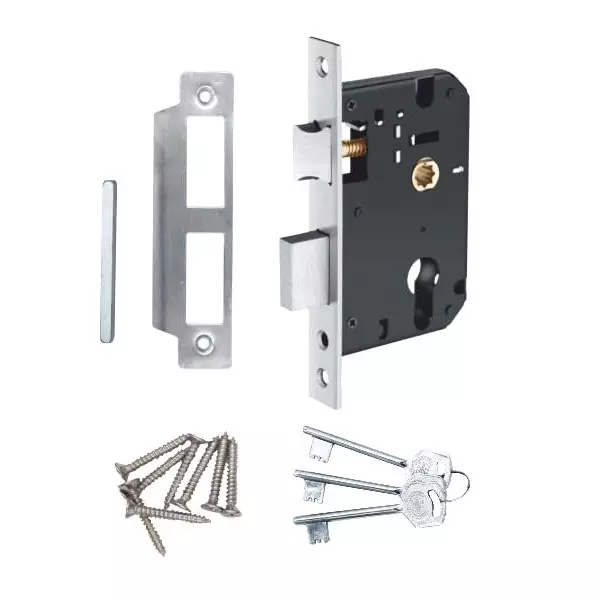 Harrison S-99 Series Mortise Lock Set 70 mm Zamak 3 Antique Finish with 3 Keys, 29758