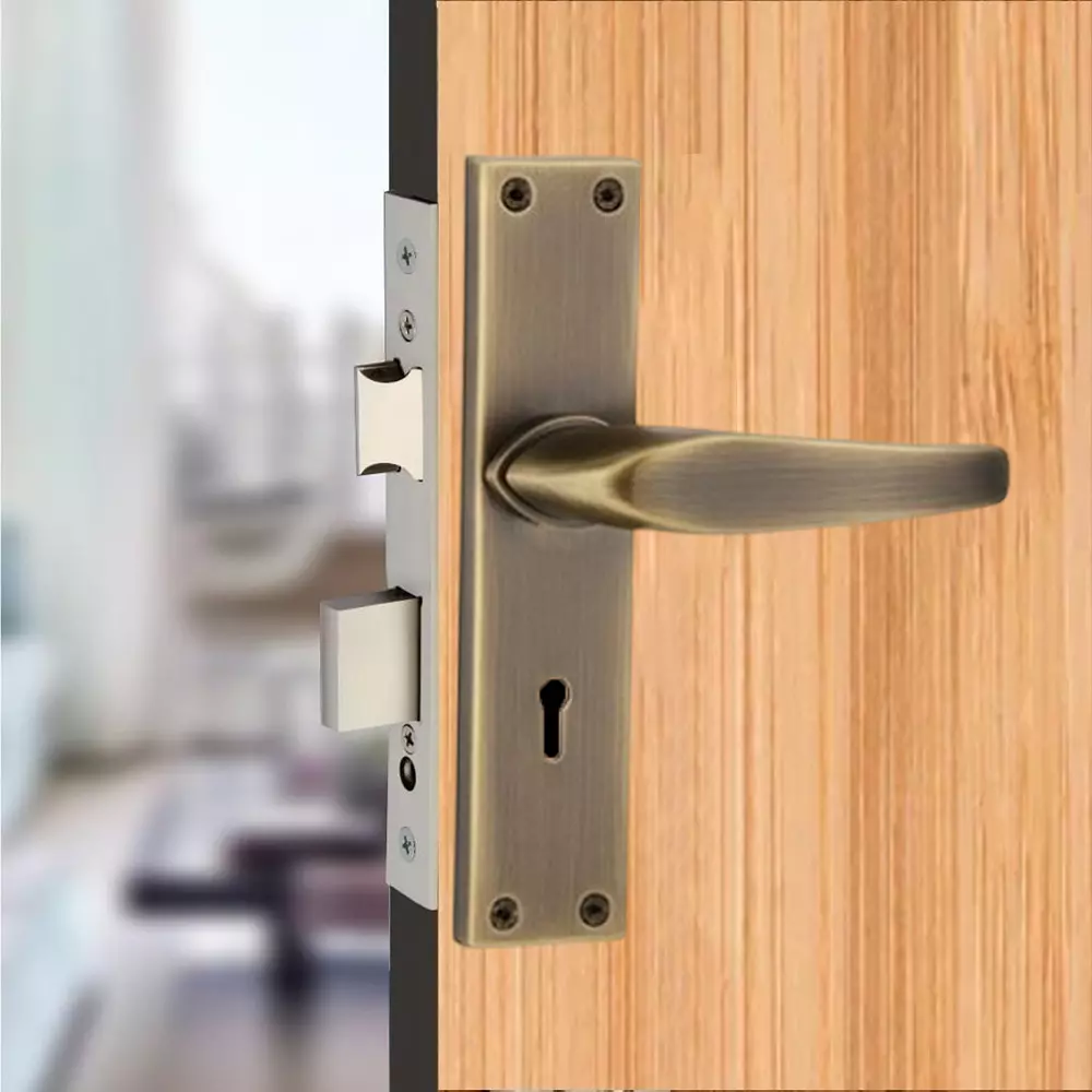 Harrison S-99 Series Mortise Lock Set 70 mm Zamak 3 Antique Finish with 3 Keys, 29758