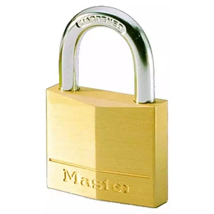 MASTER LOCK Padlock Brass Padlock 5 mm Shackle 30 mm Body, 130EURD
