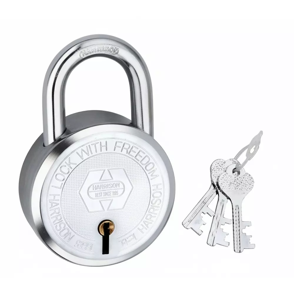Harrison T-26 Series Padlock 85 mm Steel BCP Finish with 3 Keys, 0280