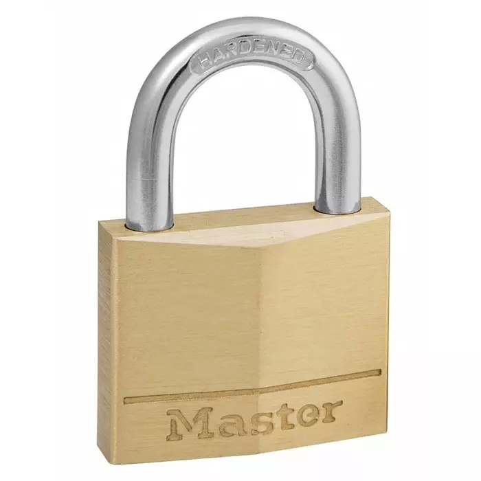 MASTER LOCK Padlock Brass Padlock 6 mm Shackle 40 mm Body, 140EURD