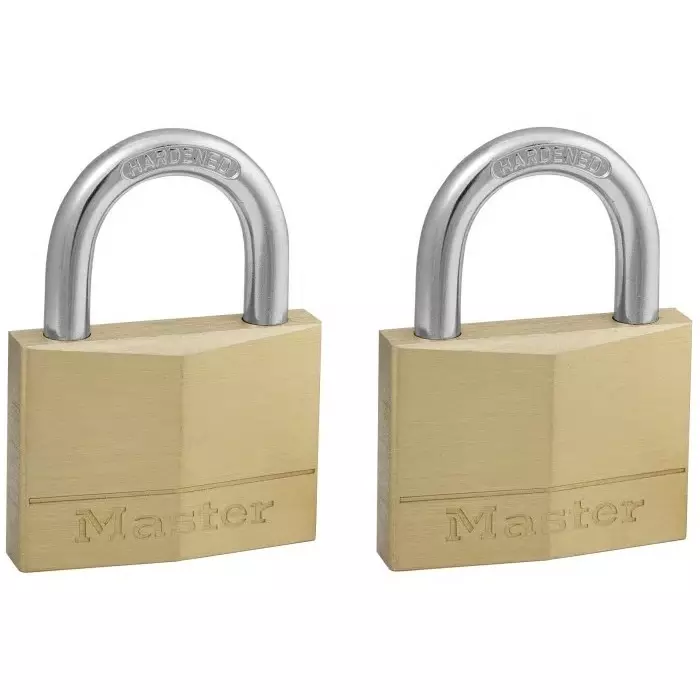 MASTER LOCK Padlock Brass Padlock Keyed Alike 7 mm Shackle 50 mm Body, 150EURT