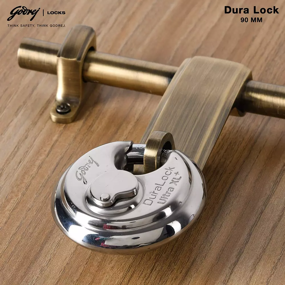 GODREJ Duralock Ultra XL+ with 4 Common Keys 70 mm Stainless Steel Padlock, 4068 (Pack of 4)