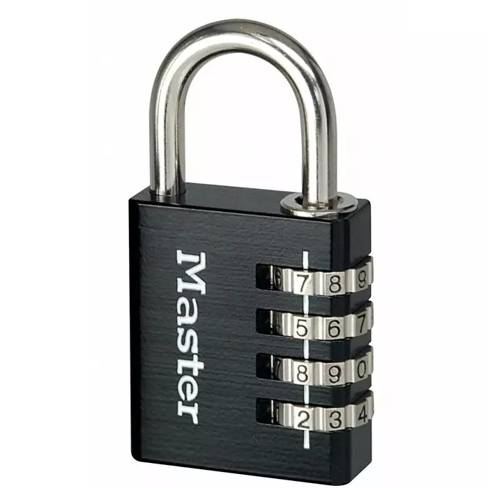 MASTER LOCK Padlock Aluminium Padlock 6 mm Shackle 40 mm Body, 7640EURDBLK