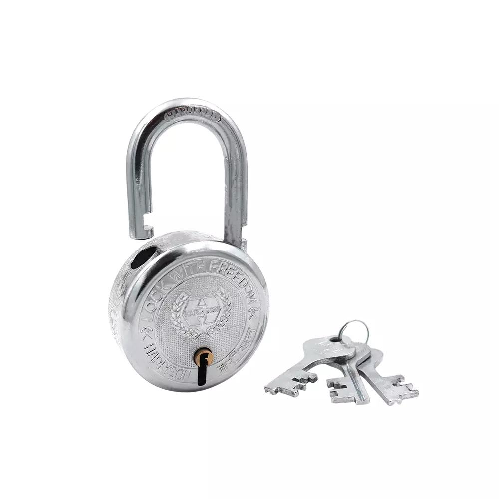 Harrison Round BCP Padlock with 3 Keys 9 Lever 75 mm, 0699