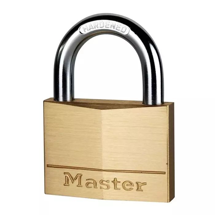 MASTER LOCK Padlock Brass Padlock 9 mm Shackle 60 mm Body, 160EURD