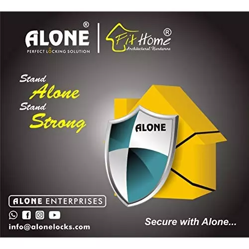 ALONE LOCKS Rainbow 65 mm Alloy Steel ‎Copper Antique 3 Same Keys Double Locking Padlock (Pack of 2)
