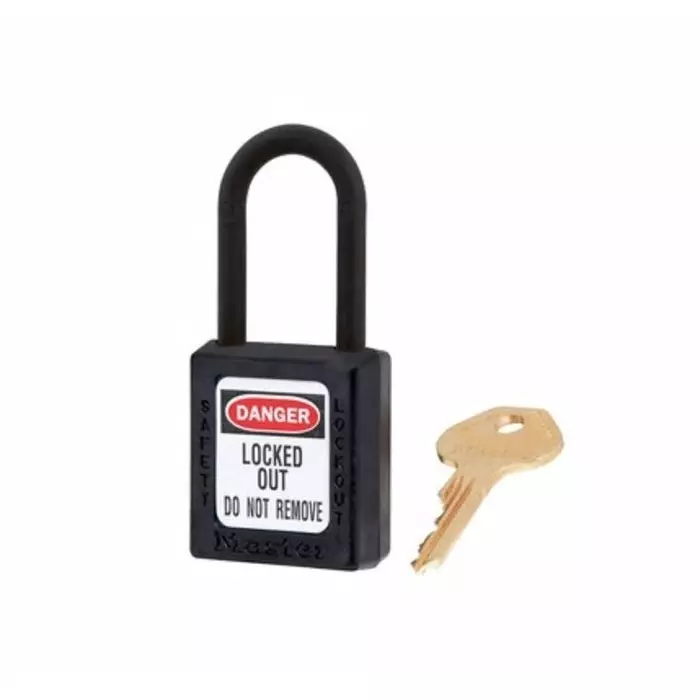 MASTER LOCK Key Safety Padlock 6 mm Shackle, 406BLK