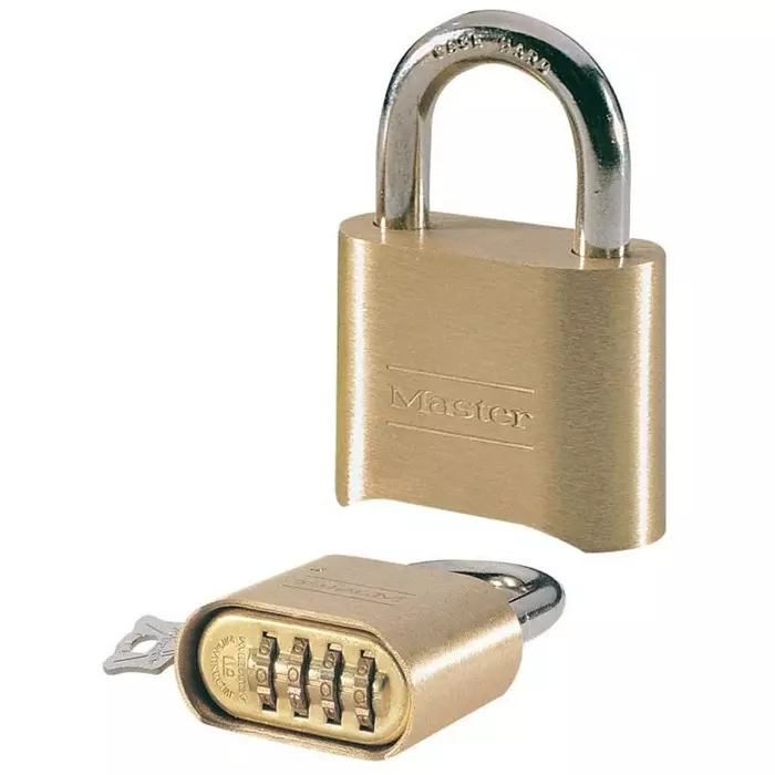MASTER LOCK Padlock Weatherproof Zinc Padlock 8 mm Shackle 51 mm Body, 175EURD