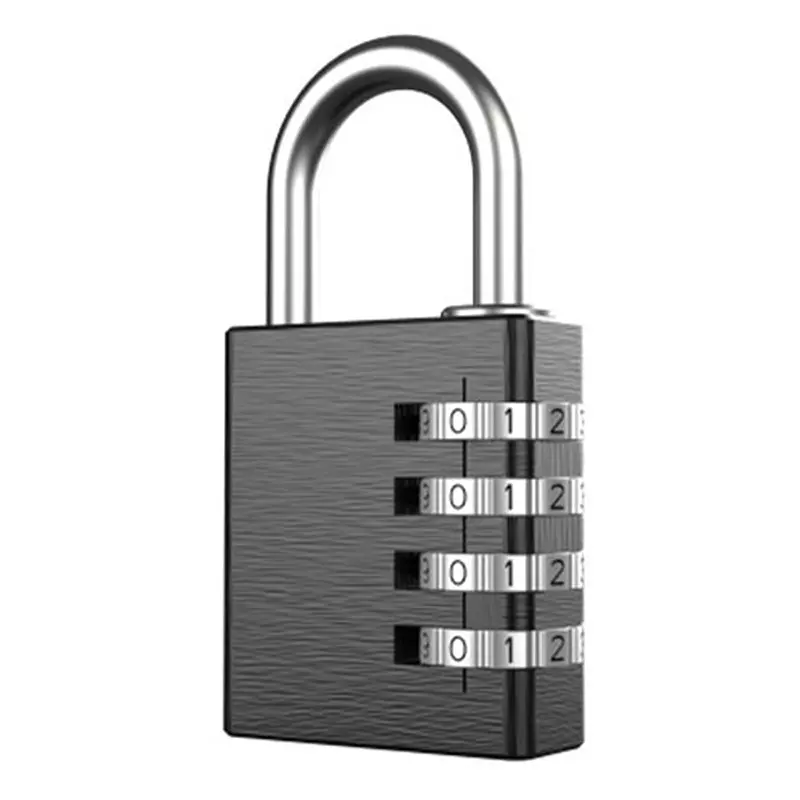 RS PRO Combination Padlock Aluminium Black Indoor & Outdoor 1 Per Pack 6 mm, 2769568