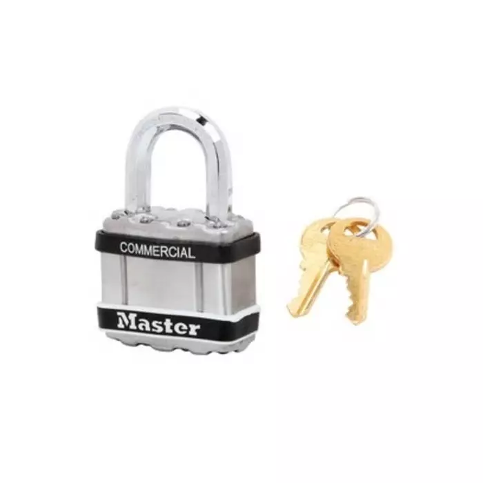 MASTER LOCK Key Weatherproof Steel Padlock 8 mm Shackle, M1STS
