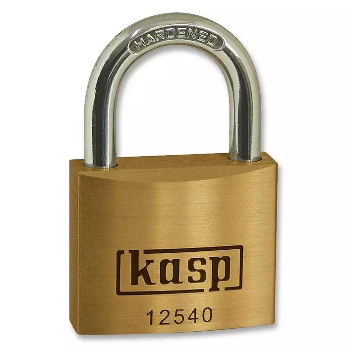 KASP SECURITY Padlock, Brass Prem, 40mm, K12540D