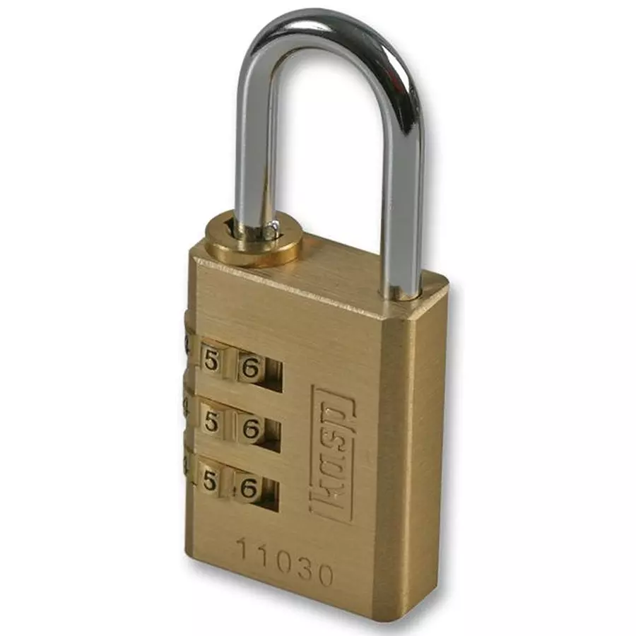 KASP SECURITY Padlock, Brass, Combination, 30mm, K11030D