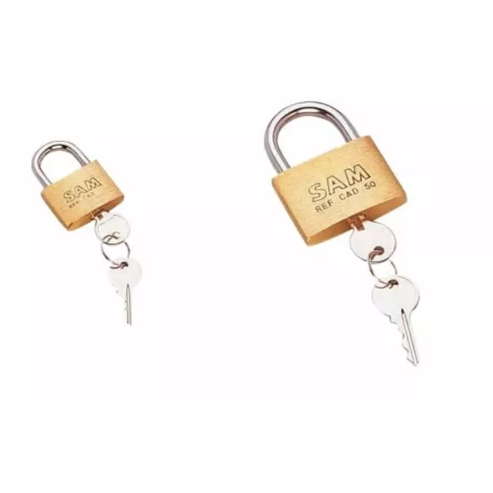 Sam Padlock Key Brass 4 mm Shackle, CAD-25
