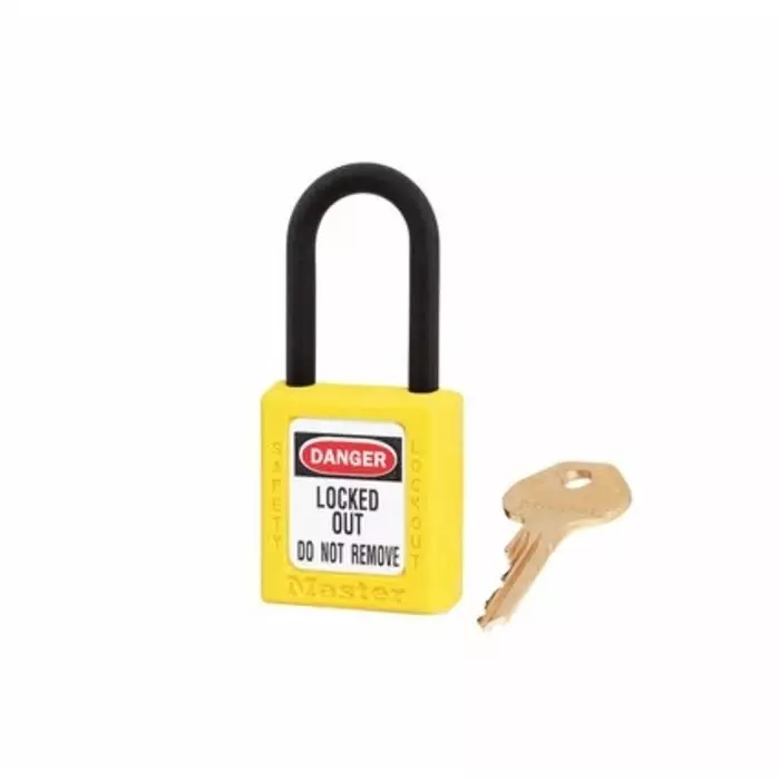 MASTER LOCK Key Safety Padlock 6 mm Shackle, 406YLW