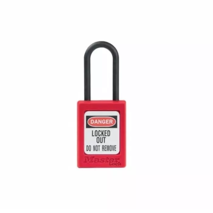 MASTER LOCK Key Safety Padlock 4.76 mm Shackle, S32RED