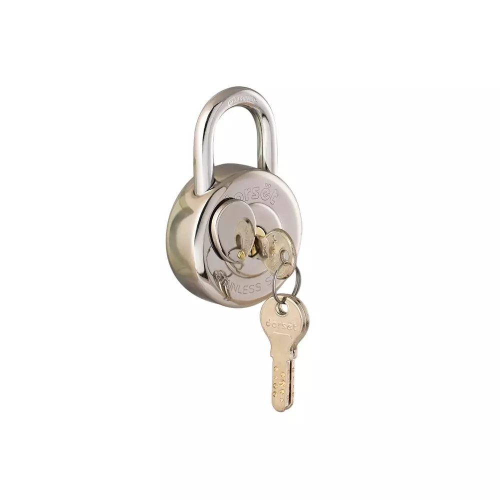 Dorset Master Round Pad Lock 65 mm With 3 Keys Brass, PD 65 RO (Pack of 40)