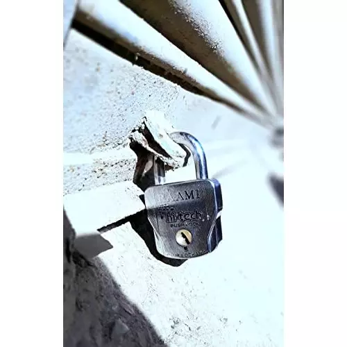 ALONE LOCKS Atoot 68 mm Steel Chrome 4 Keys Door Padlock