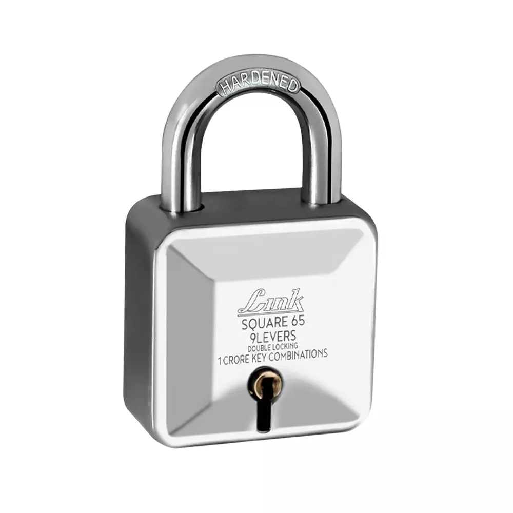 Link Square PadLock with 3 Keys Steelness Steel 65 mm