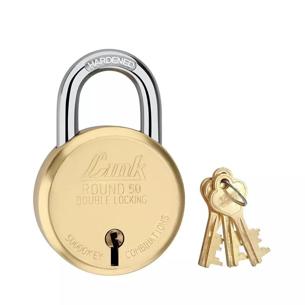 Link PadLock with 3 Keys Brass 50 mm