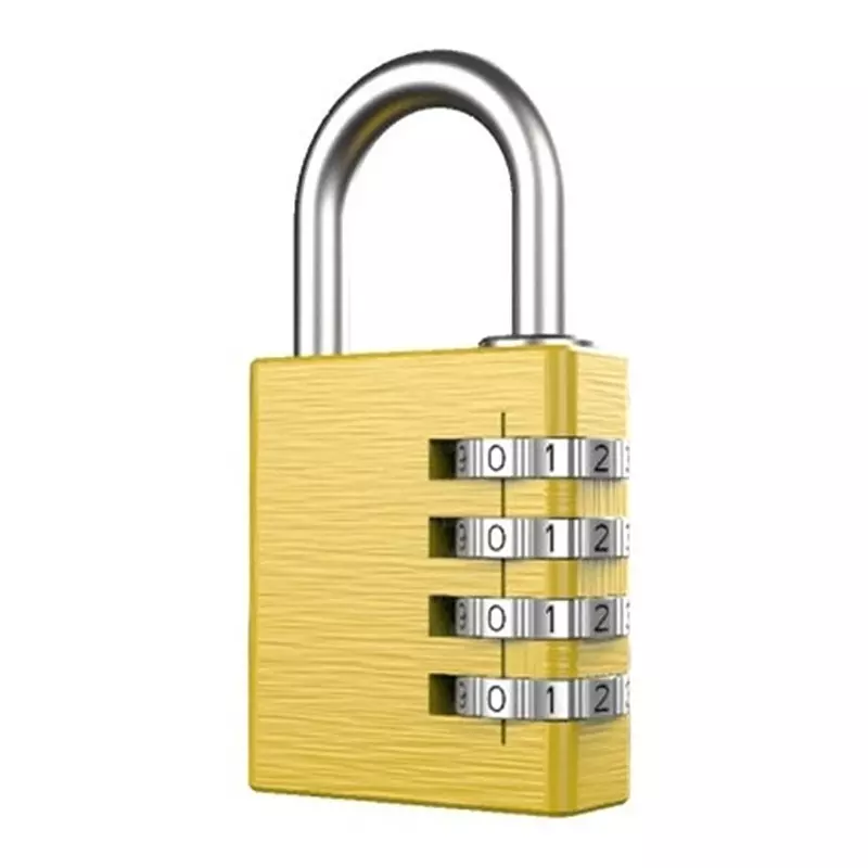 RS PRO Combination Padlock Aluminium Gold Indoor & Outdoor 1 Per Pack 6 mm, 2769569