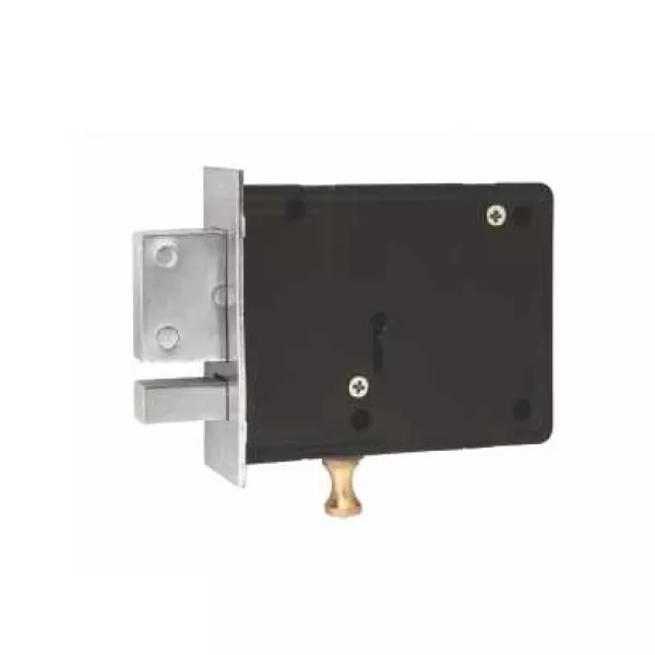 Jainson Locks Door Lock Sleek With Latch 2 Keys Jet Black Finish, 233