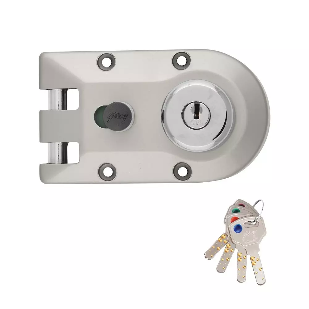 Godrej Rimlock 2C (With Privacy) Vertibolt Ultra XL+ Satin Nickel Finish, 6194