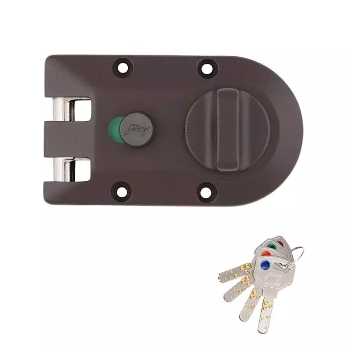 Godrej Rimlock 1CK (With Privacy) Vertibolt Ultra XL+ Textured Brown Finish, 6355
