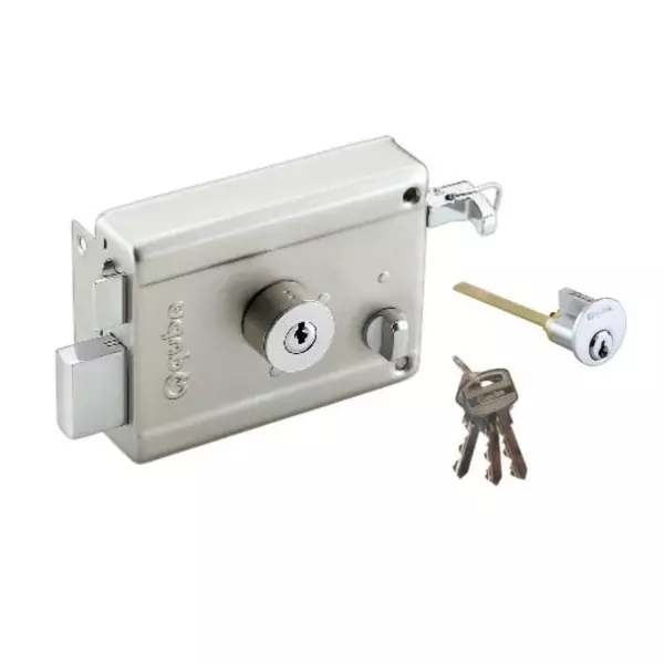 Quba Shield Lock- Both Side Key With Regular Key SS Finish, Q 205