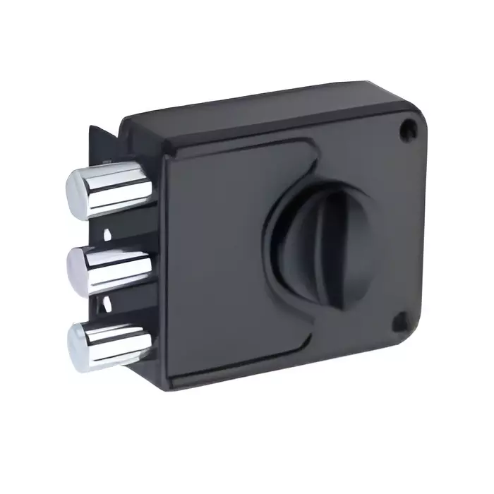 Jainson Locks Protec Tri-Lock Ultra 4 Keys Jet Black Finish, 322