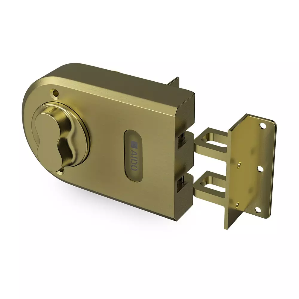 AIDO XL-C 1210 Rim Lock Vertical Antique Brass Finish