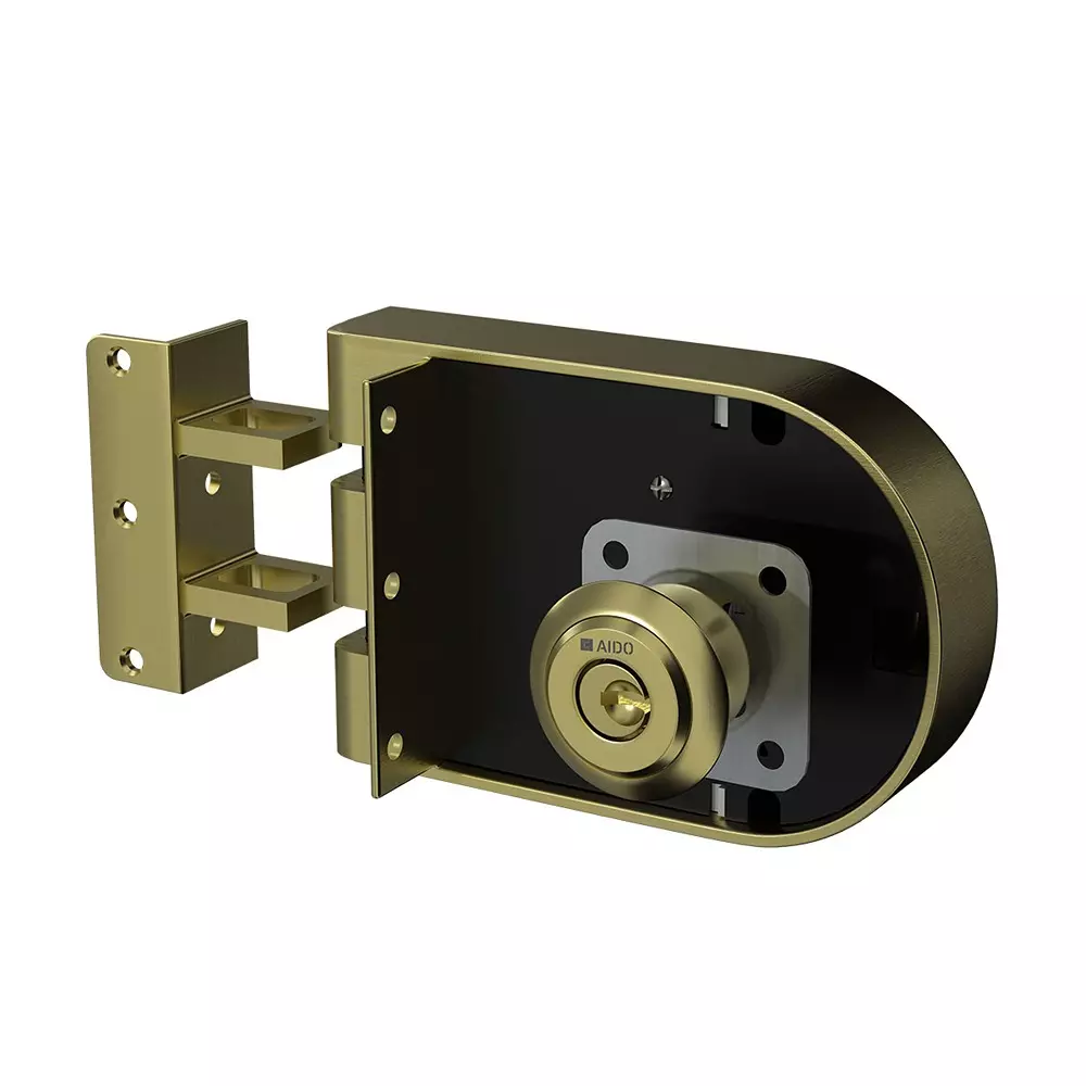 AIDO XL-C 1210 Rim Lock Vertical Antique Brass Finish