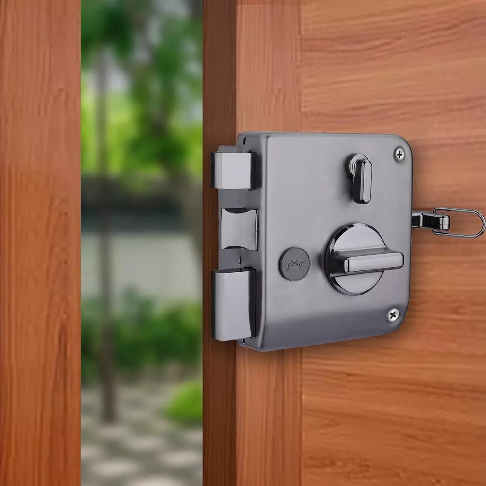 Godrej Latchbolt (Outside Opening) Tribolt Ultra XL+ Matte Black Nickel Finish, 6948