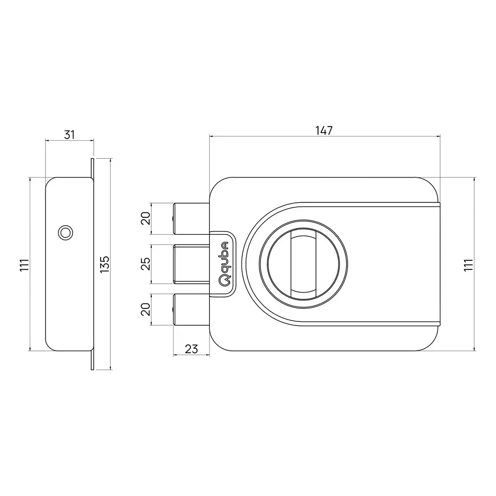quba-trident-dead-lock-with-pull-handle-combo--1-side-key-knob-with-dimple-key-abm-finish-q-240