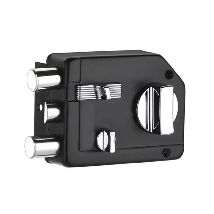 Contesa Rim Lock Z Black Finish Metal Body Manual Operated for Residential Security Doors, RL004ZB